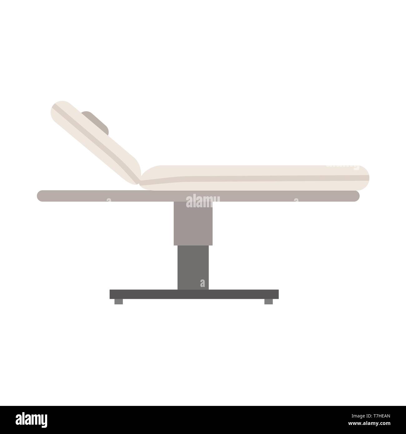 Table de massage spa icône vecteur illustration télévision thérapie. Traitement de soins de beauté santé salon de relaxation Illustration de Vecteur