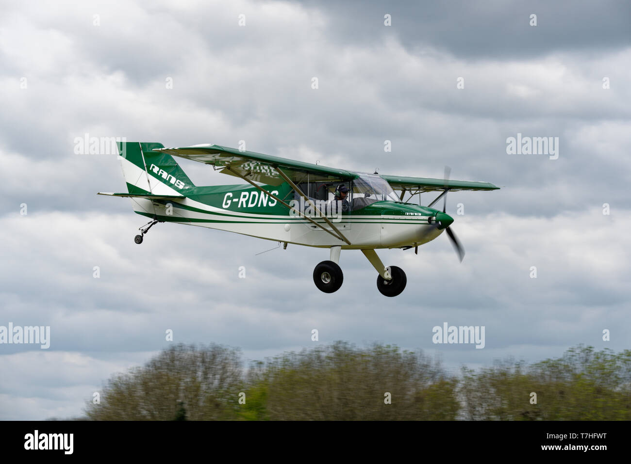 G-RDN un Super Rans Coyote kit ulm avion arrive en terre à l'Popham Fly-In ulm Banque D'Images