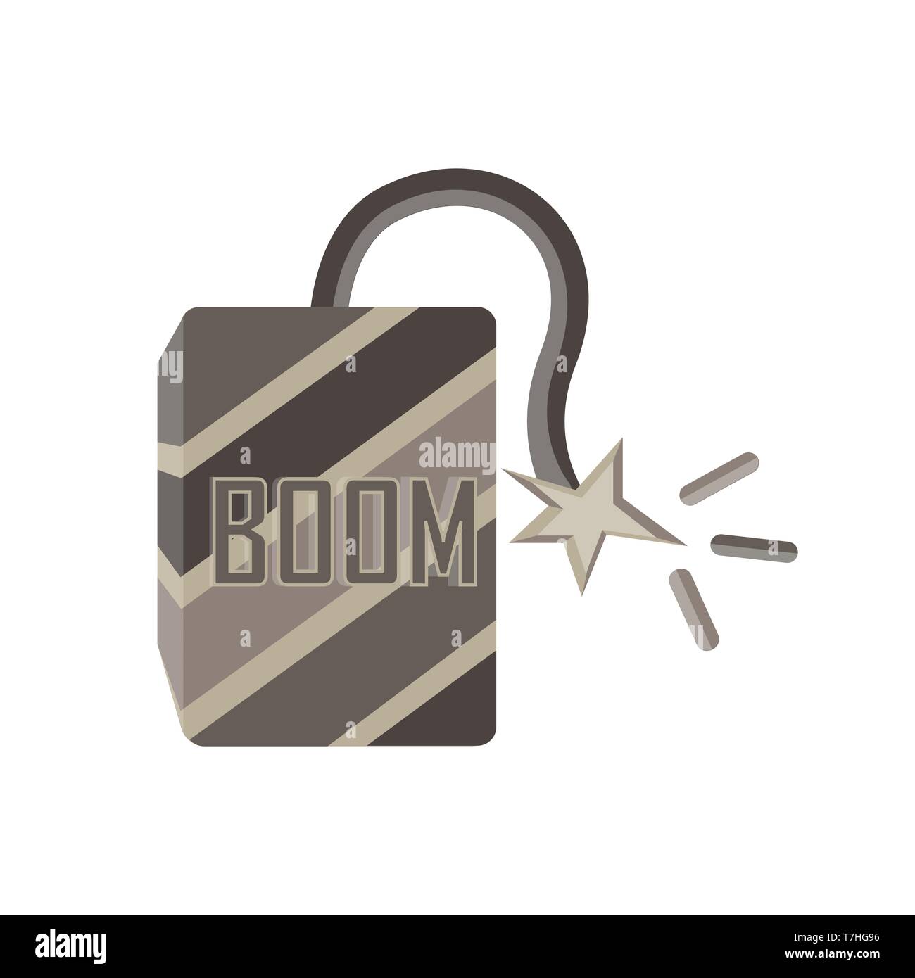 Explosion de la bande dessinée vector background design rétro cartoon bang atomique isolé Illustration de Vecteur