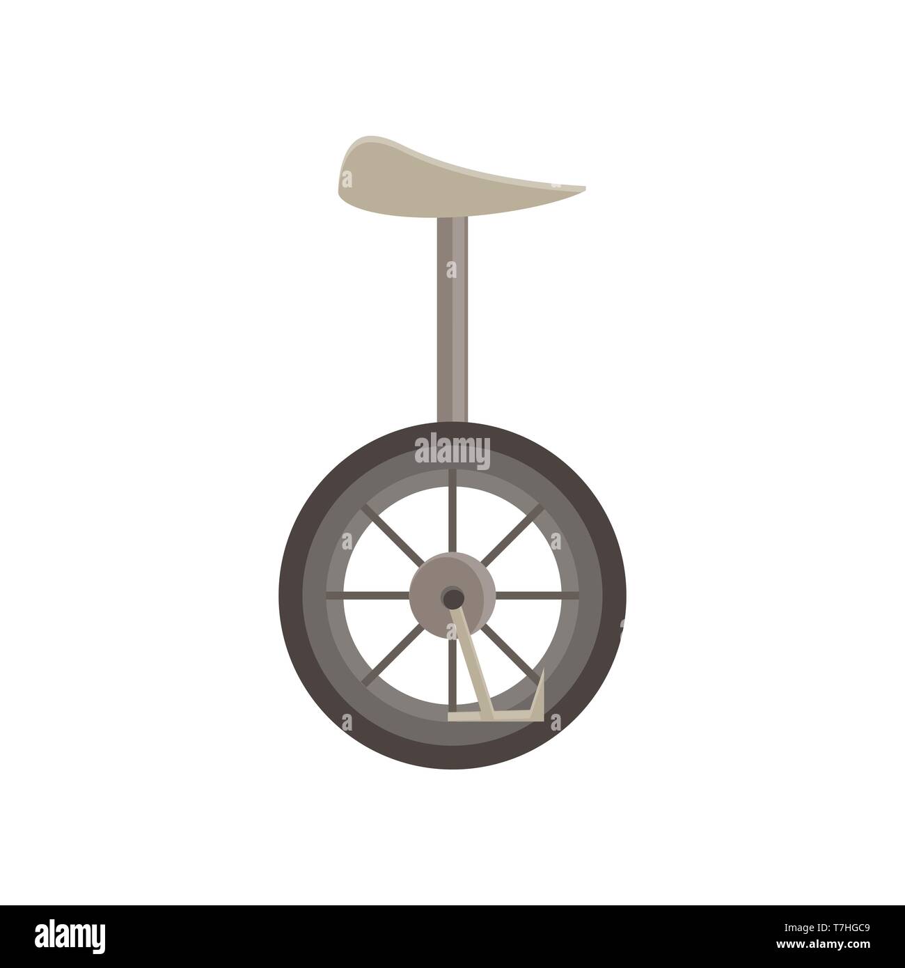 Roue de vélo monocycle vector illustration isolé un cycle circus d'icône du design Illustration de Vecteur