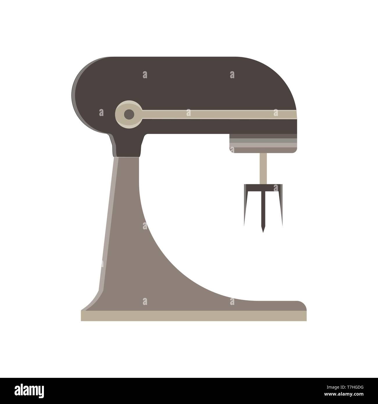 L'alimentation mélangeur mixer de cuisine blanc électrique stand isolés chef cuisinier l'icône home intérieur illustration Illustration de Vecteur