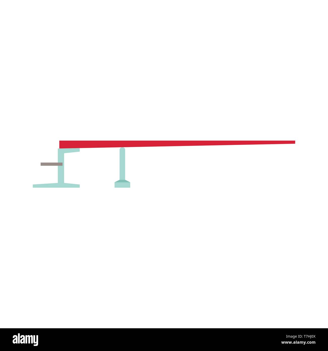 Plongeoir ou tremplin ocean surf adventure sports loisirs icône vecteur signe. Piscine d'eau de loisirs jump Illustration de Vecteur