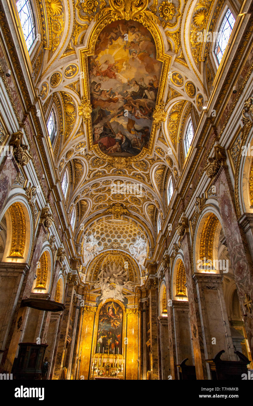L'église de Saint Louis des Français est une église catholique romaine à Rome, Italie Banque D'Images