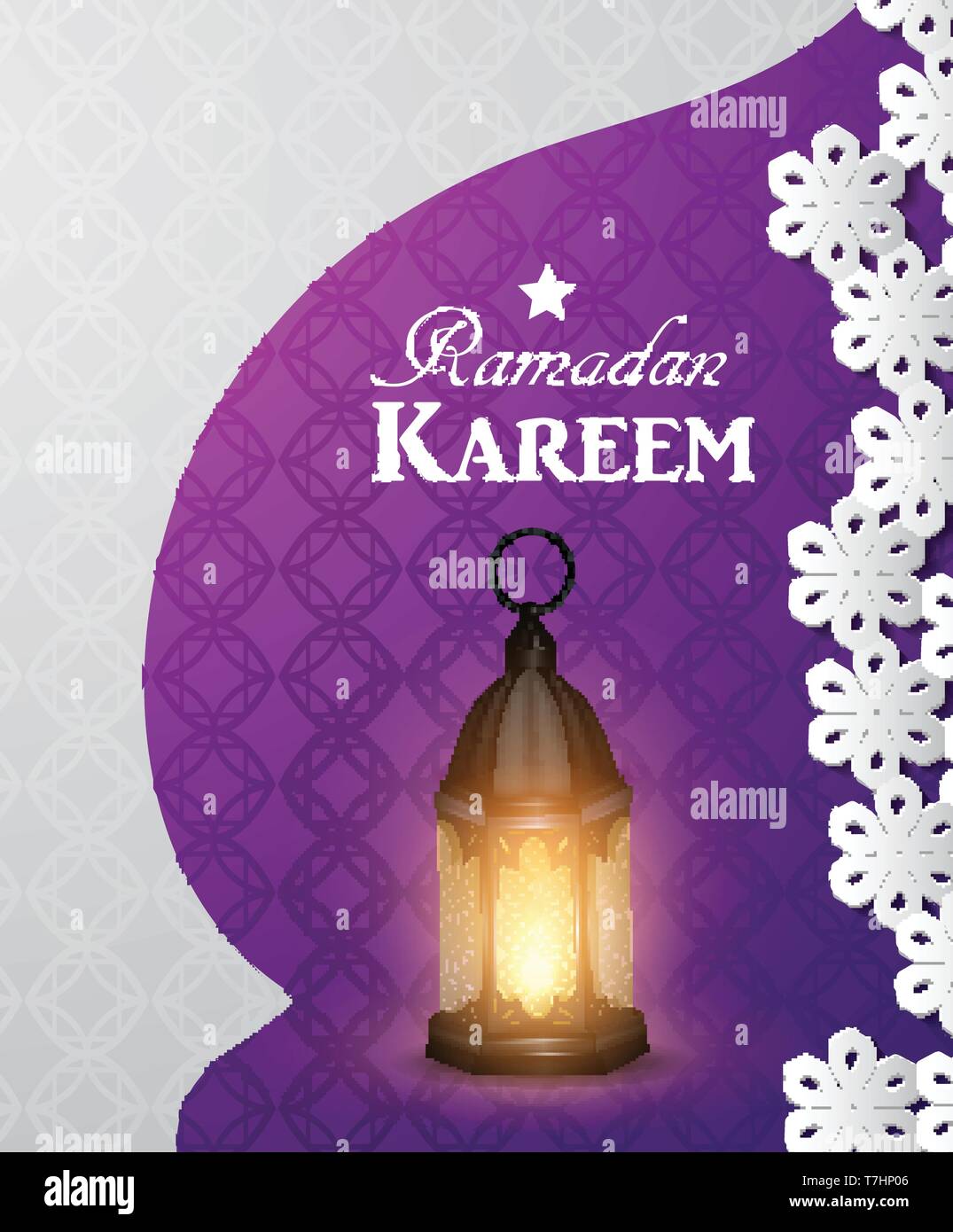 Ramadan Kareem 3d abstrait illustration coupe papier Illustration de Vecteur