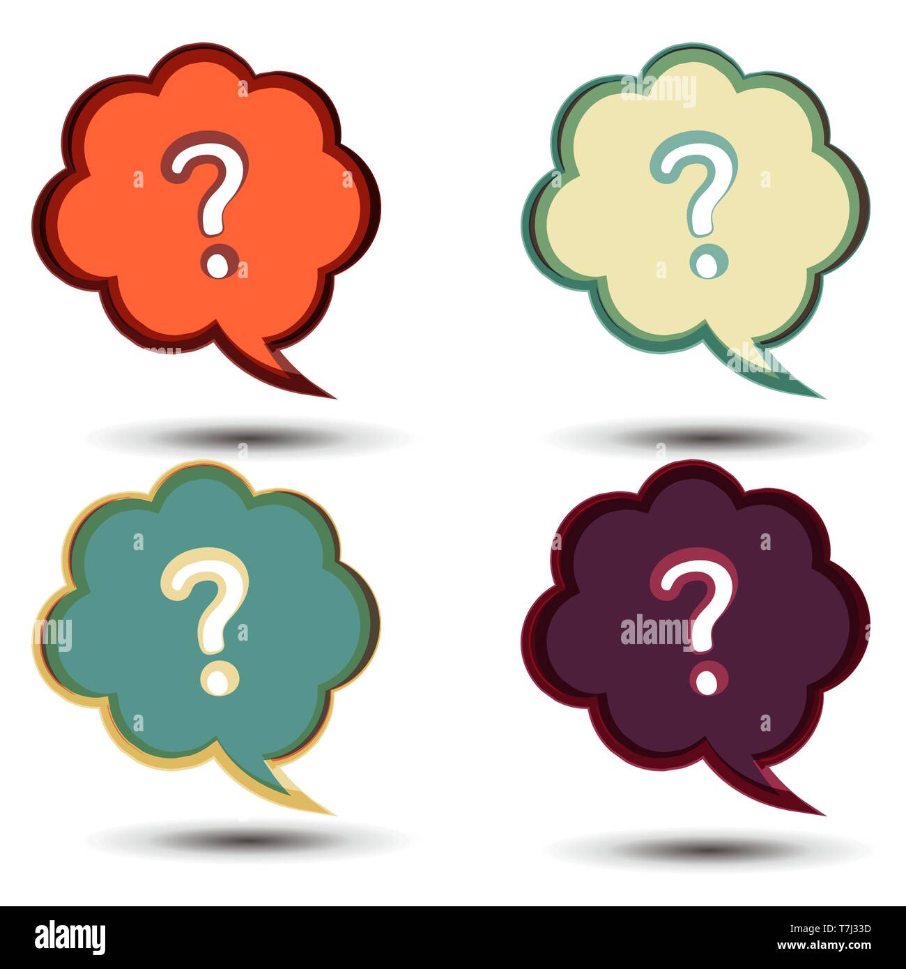Question mark icône vecteur illustration symbole signe historique ...