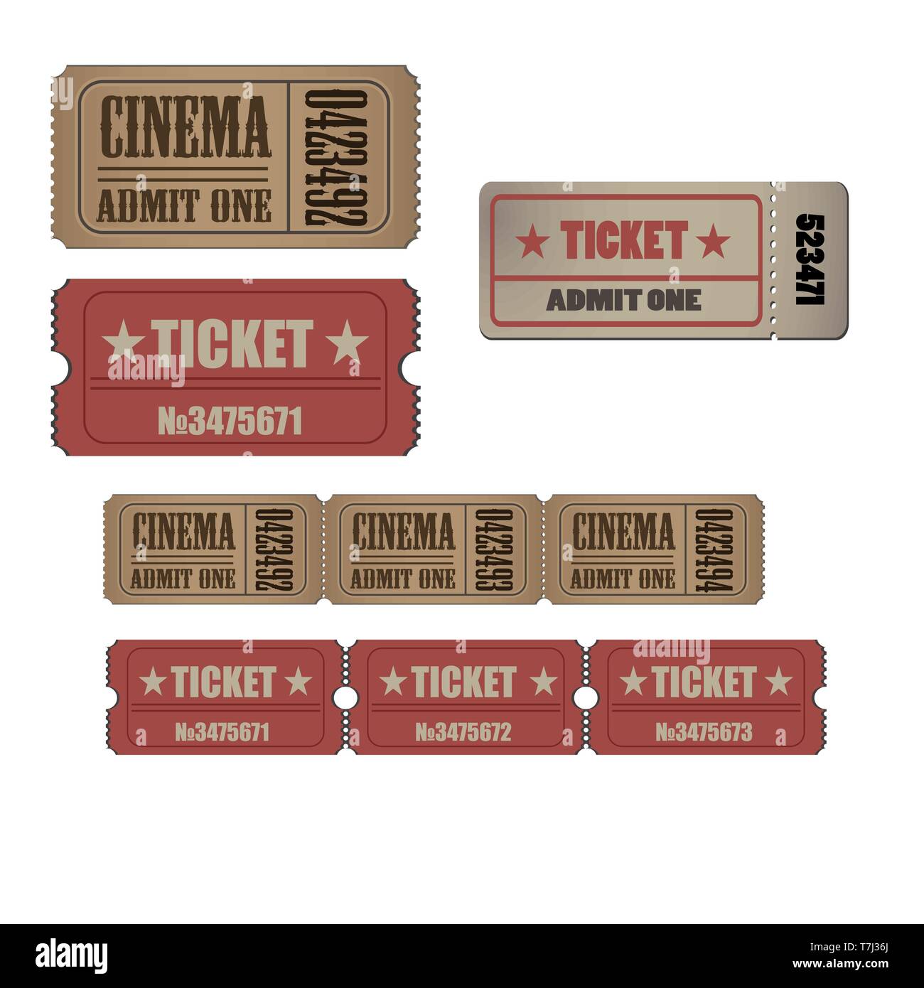 Old Train Ticket Banque d'images vectorielles Alamy