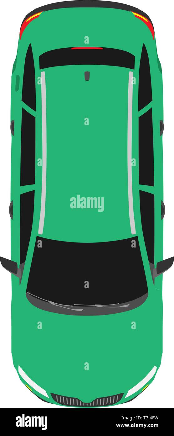 Vue supérieure de voiture concept transports télévision vecteur illustration icône Illustration de Vecteur