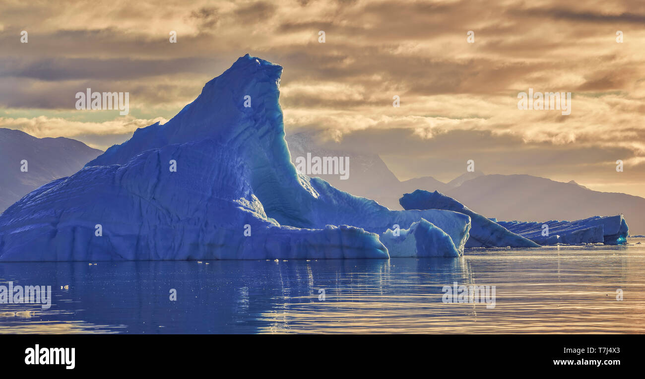 Les icebergs du Groenland, Fjord glacé, Banque D'Images