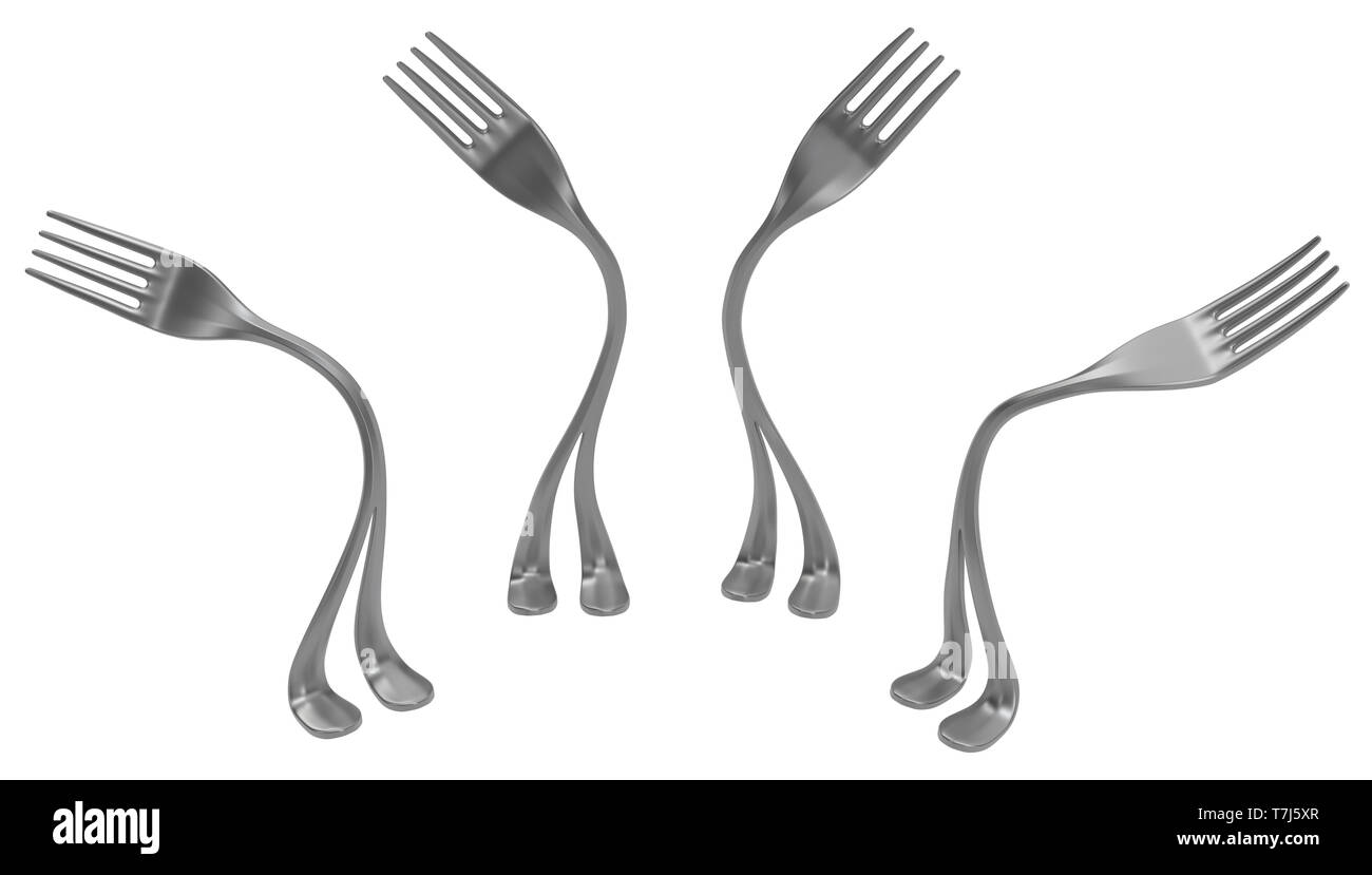 Tablier métallique avec quatre jambes, refoulées, 3d illustration, horizontal, isolé, over white Banque D'Images