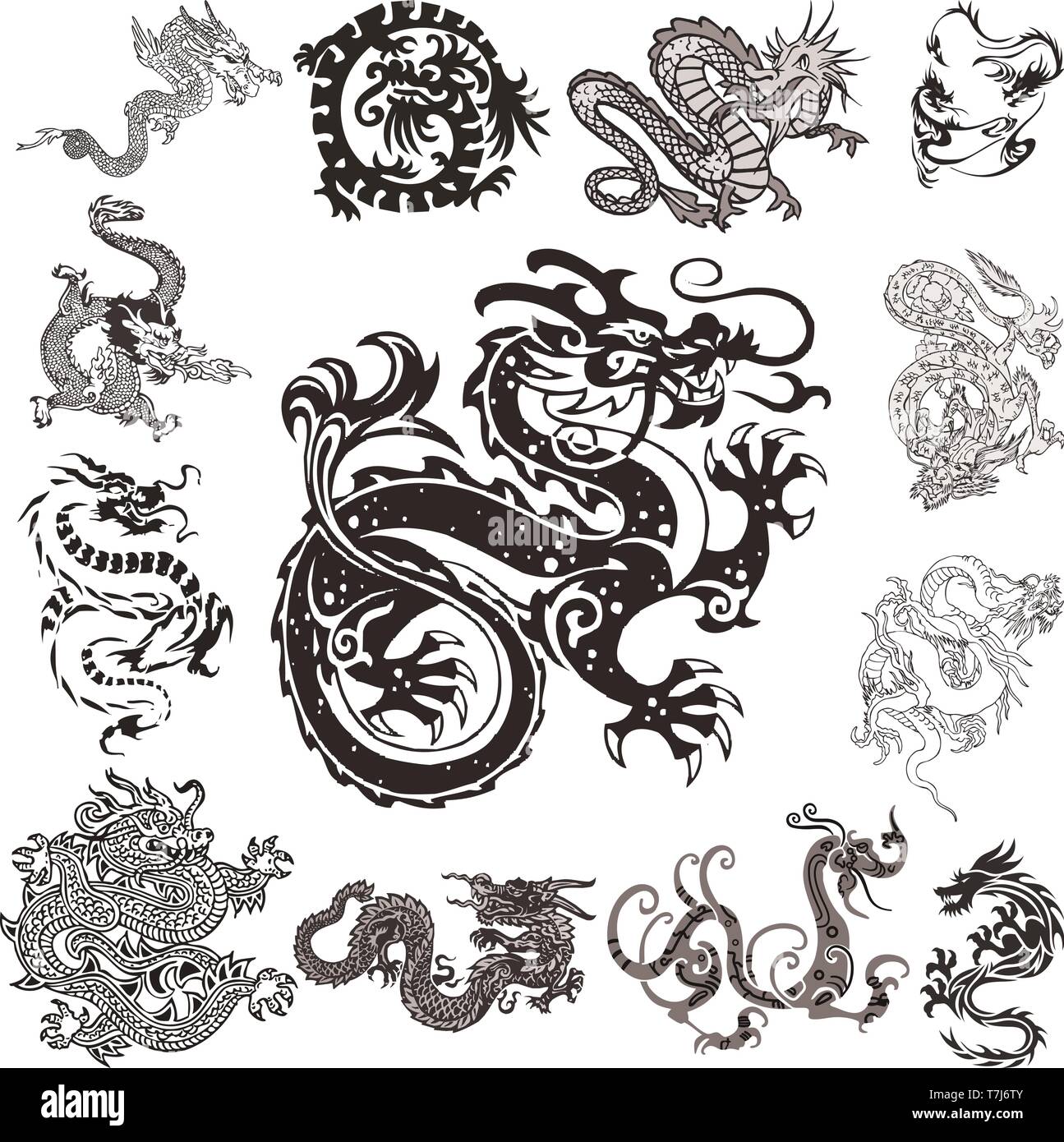 Chinese Dragon Tattoo Designs Banque D Image Et Photos Alamy