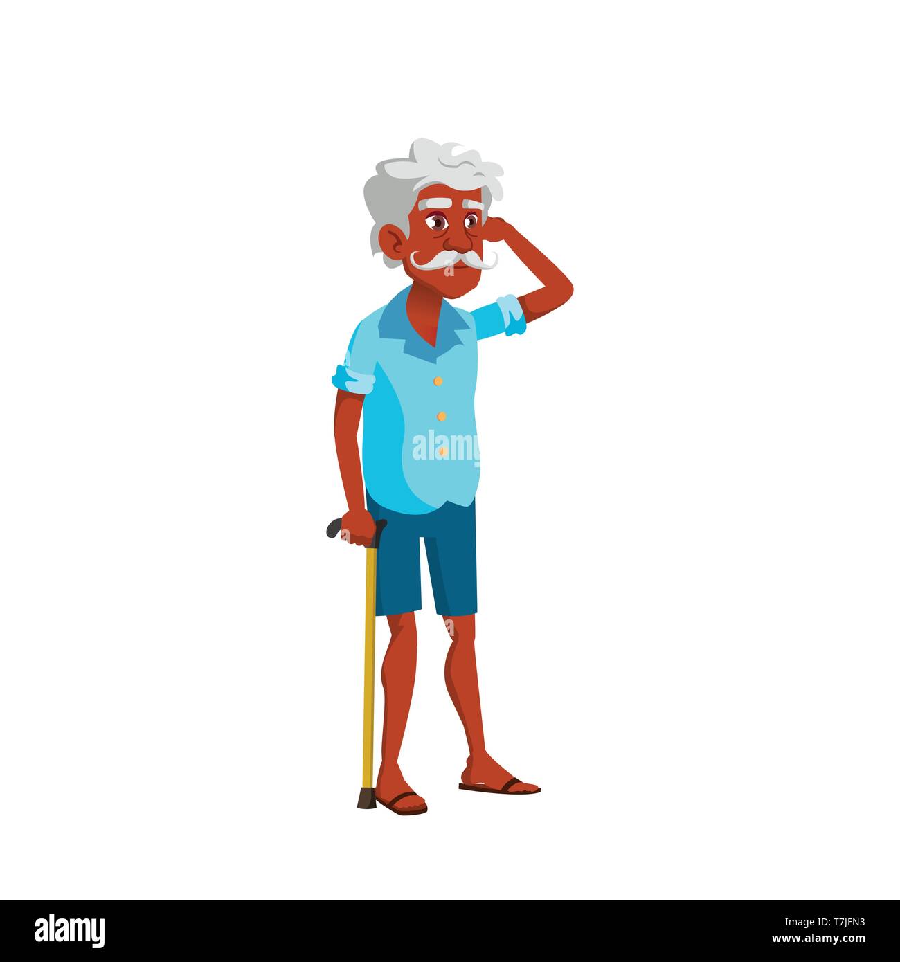 Vieil homme indien vecteur. Les personnes âgées. Personne aînée. Personnes âgées. Grand-parent actif. Cartoon illustration isolé Illustration de Vecteur