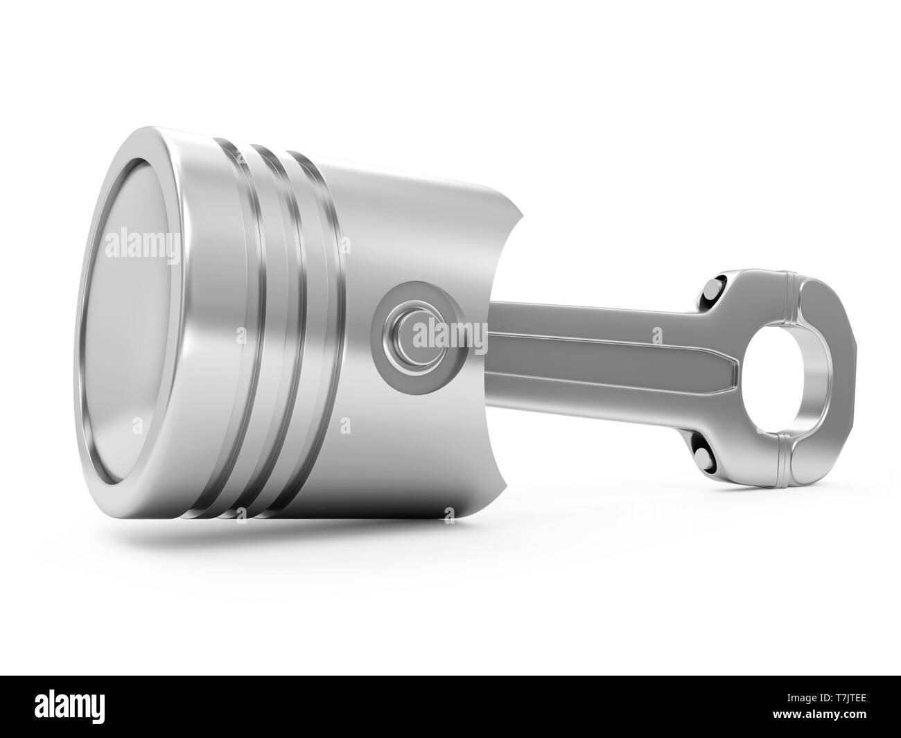 Piston isolé sur fond blanc Banque D'Images