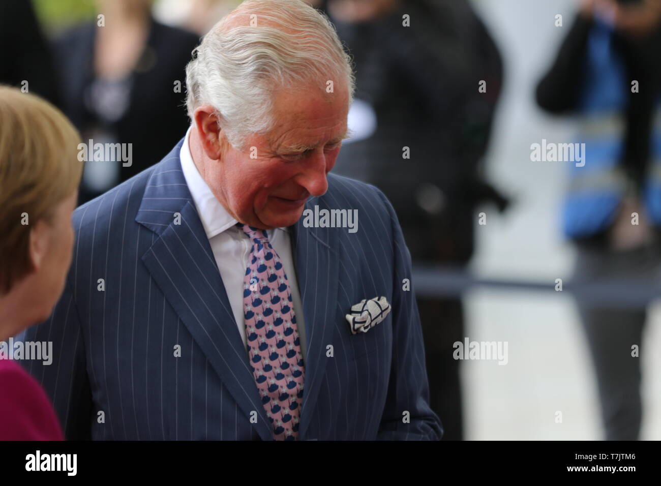 07.05.2019, Berlin, Allemagne, Angela Merkel et le Prince de Galles, Charles à la chancellerie. Banque D'Images