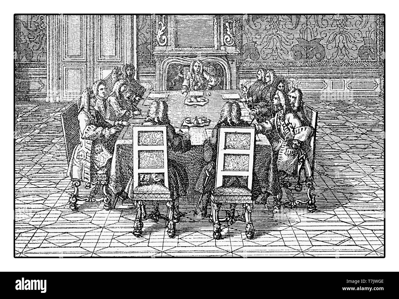 Réunion du Cabinet du palais d'hiver du prince Eugène de Savoie à Vienne Banque D'Images