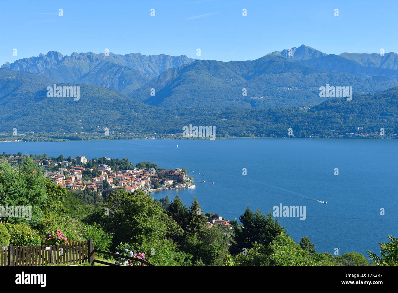 L'Italie, Piémont, Stresa, Lac Majeur (Il Lago Maggiore), village Feriolo Banque D'Images