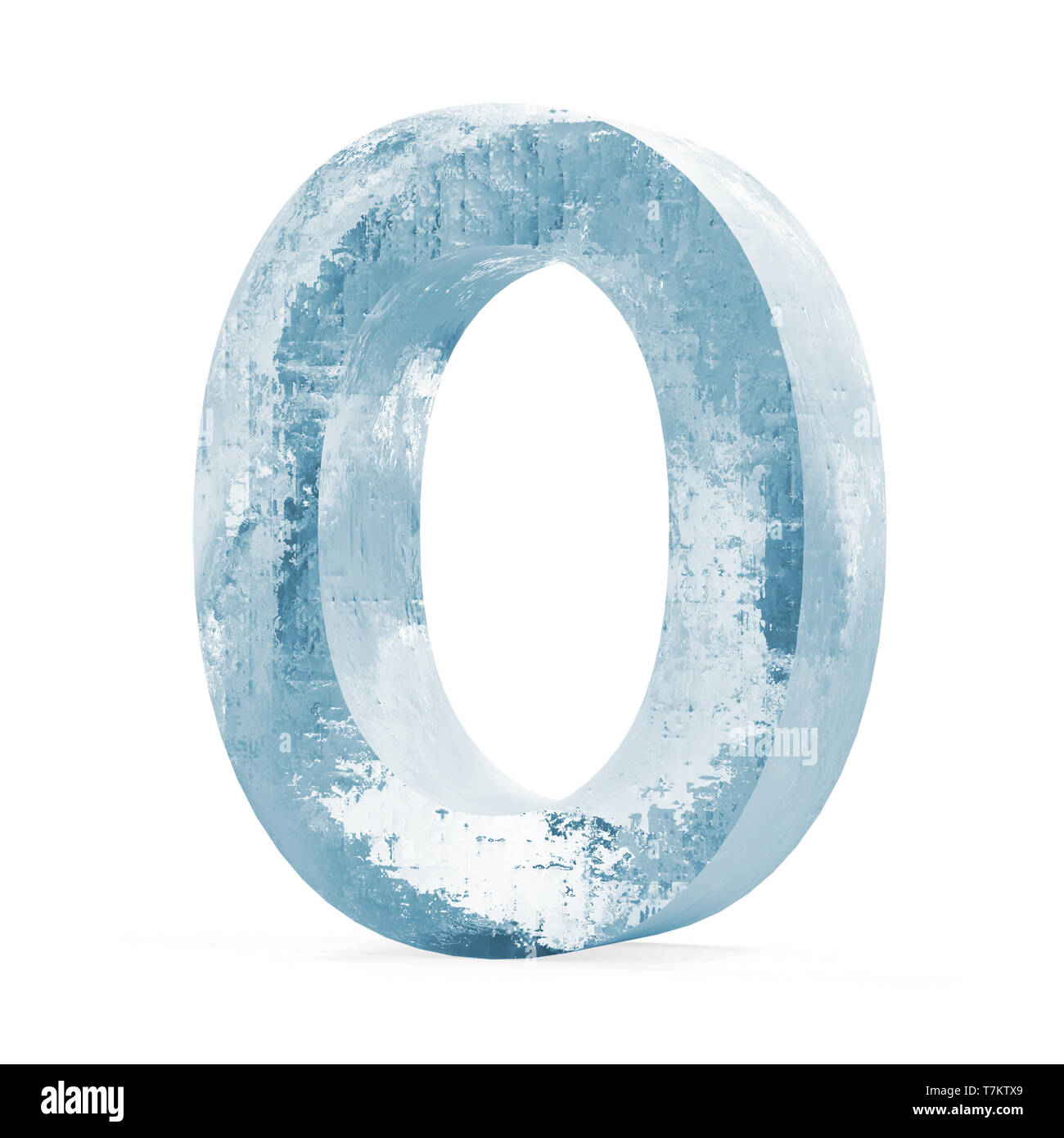 Lettres glacées isolé sur fond blanc (lettre o) Banque D'Images