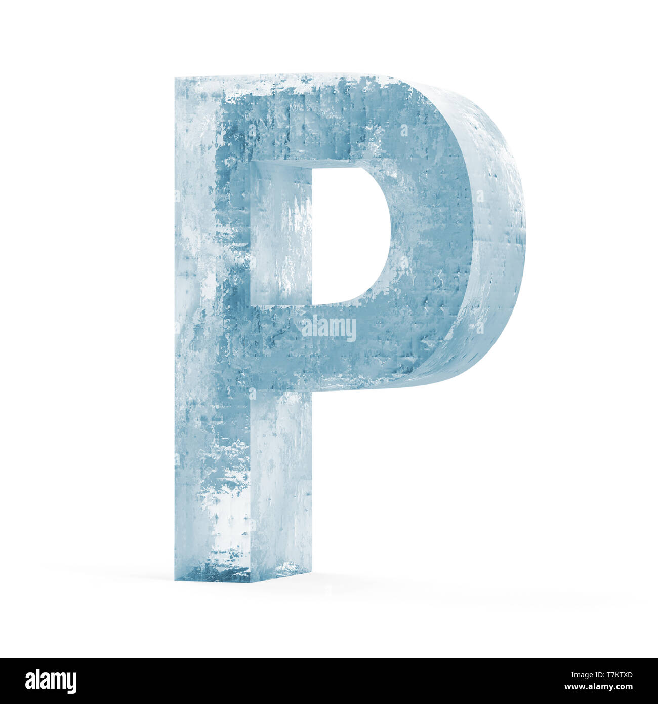 Lettres glacées isolé sur fond blanc (lettre P) Banque D'Images