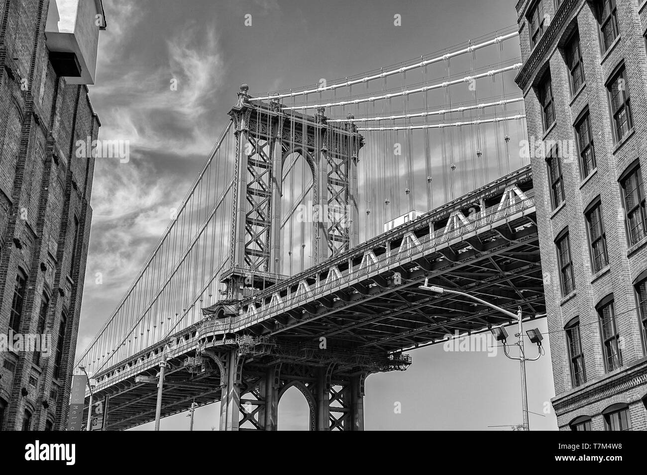 New york city bridge view manhattanh Banque D'Images