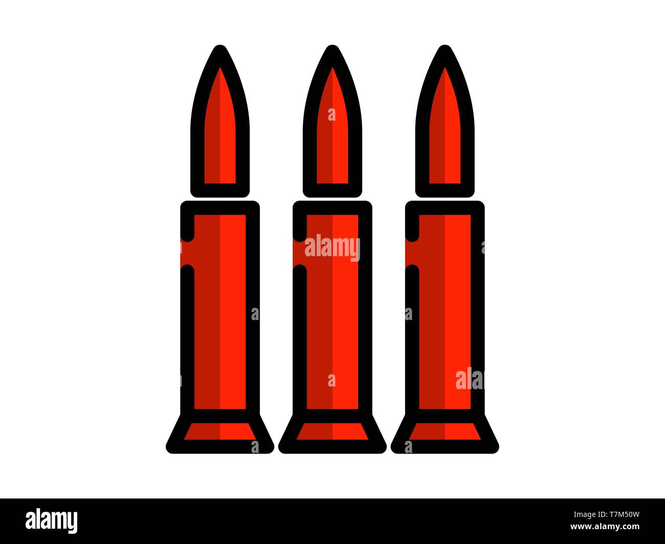 L'icône de la ligne rempli de balles. L'icône de l'élément de bullet pour concept mobile et les applications web. Fine ligne icône balle rempli peut être utilisé pour le web et mobile - Vector Banque D'Images