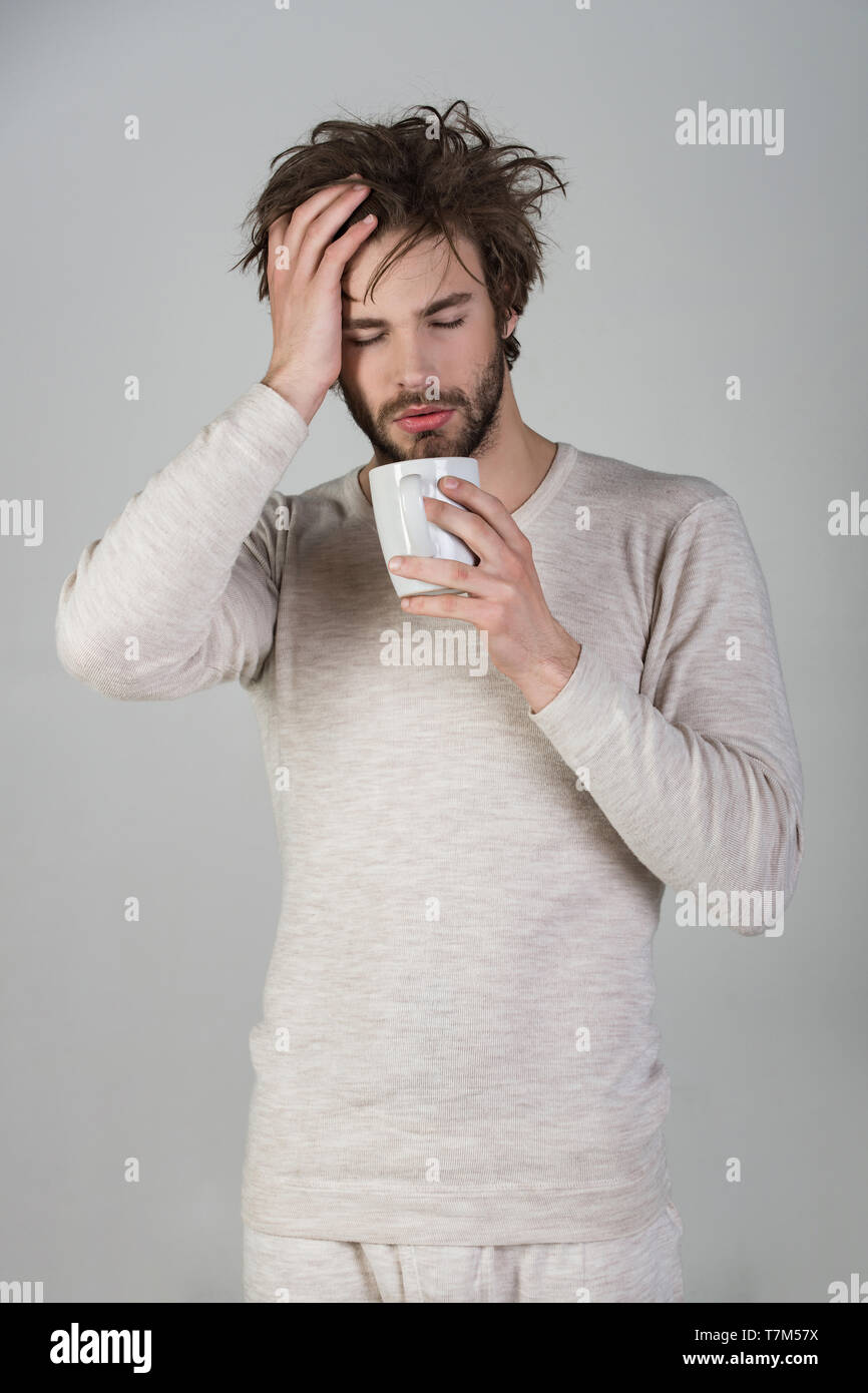 Matin avec du café ou du lait. Banque D'Images