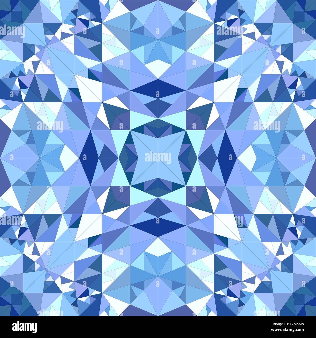 Blue abstract répétant mosaïque motif papier peint kaléidoscope triangle Illustration de Vecteur