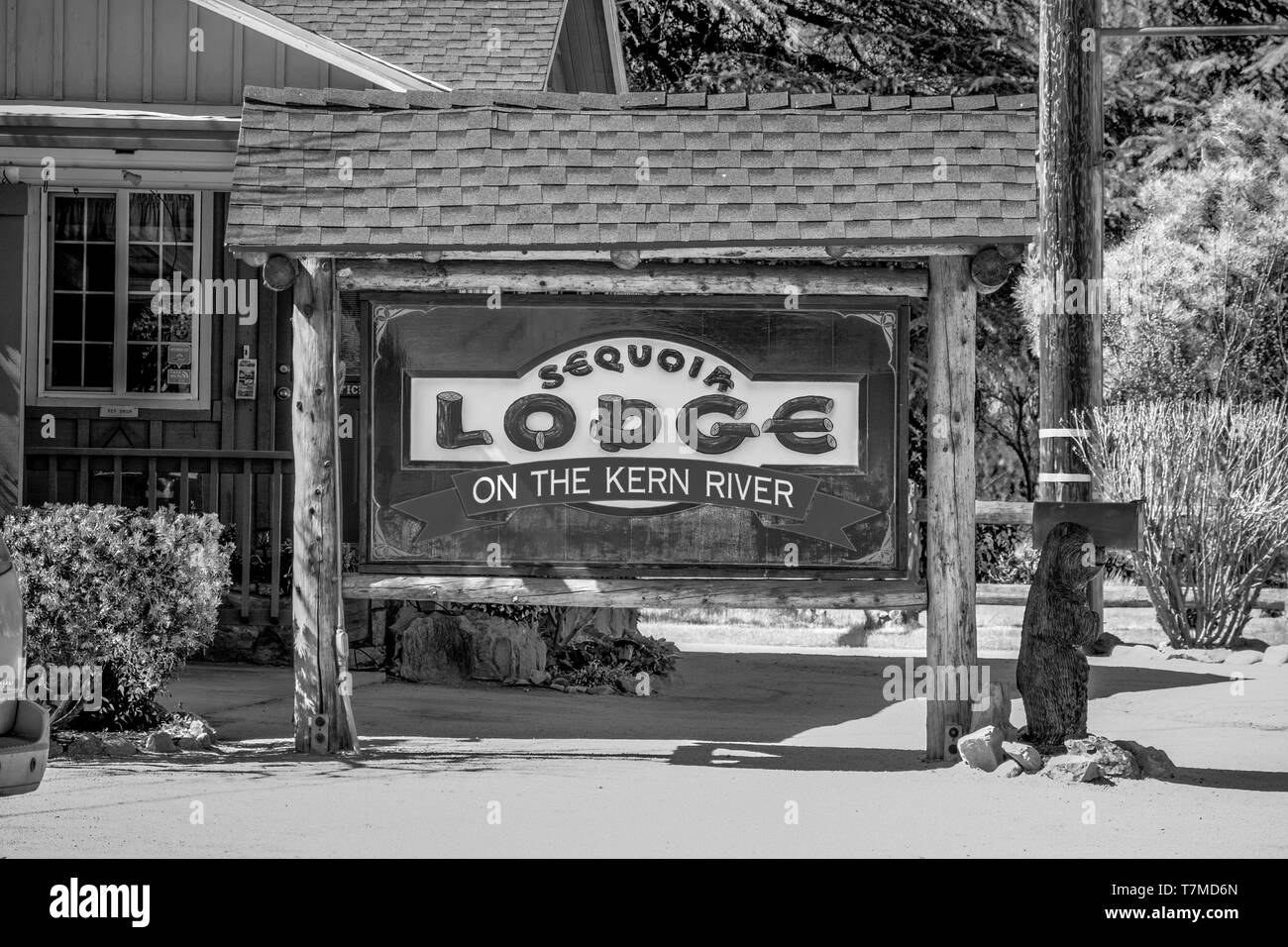 Ancien salon à Riverkern dans la forêt nationale de Sequoia - RIVERKERN, UNITED STATES OF AMERICA - Mars 29, 2019 Banque D'Images
