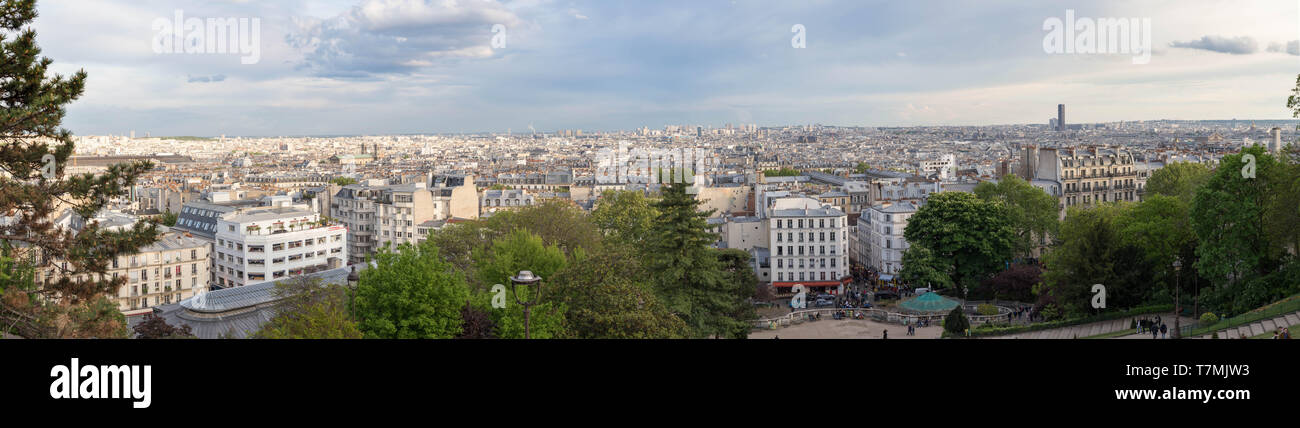 Ville de Paris, vu de montmartre Banque D'Images