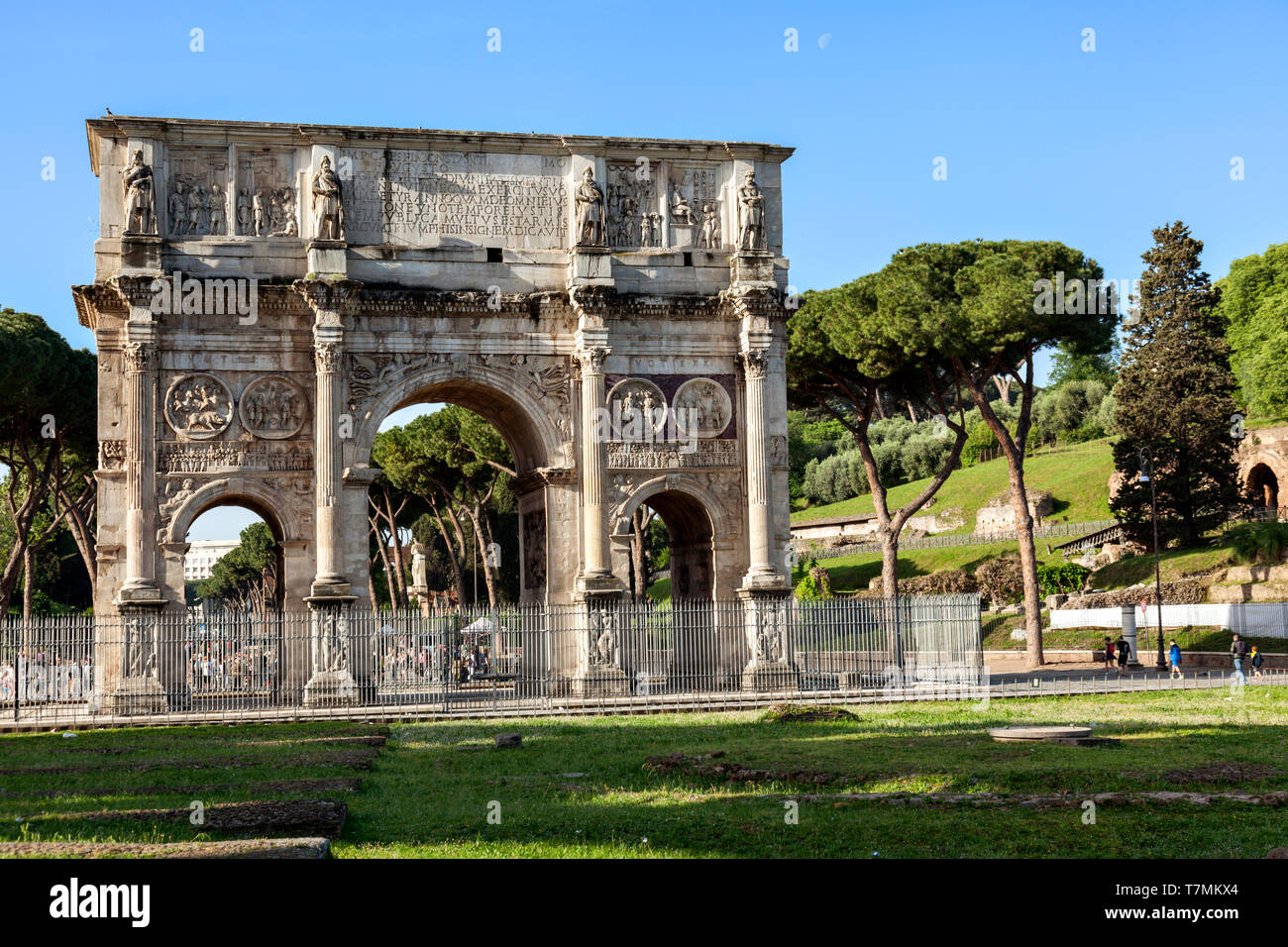 Arc de Constantin, Rome, Italie. Banque D'Images