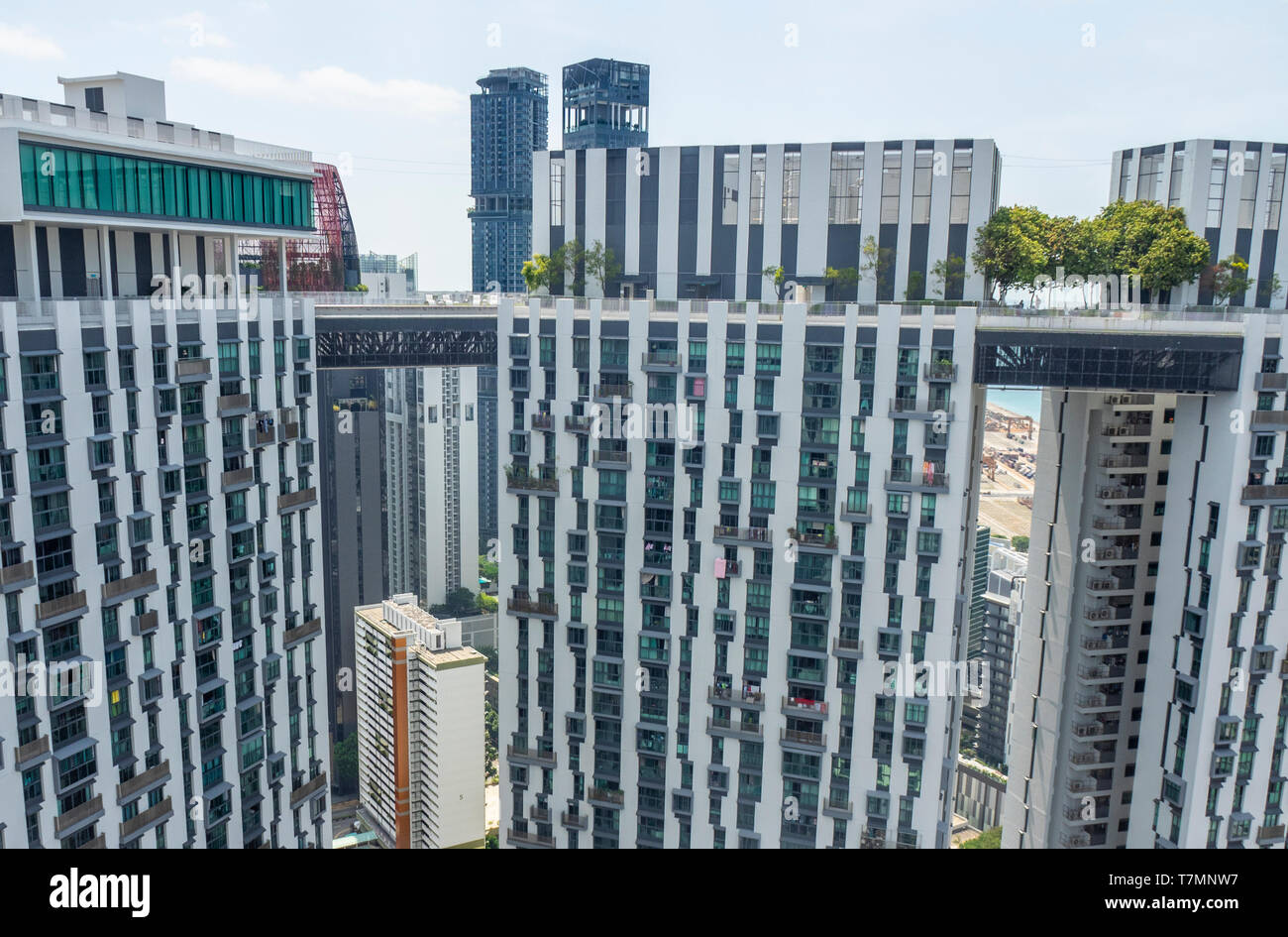 Pinnacle@Duxton complexe Singapour. Banque D'Images