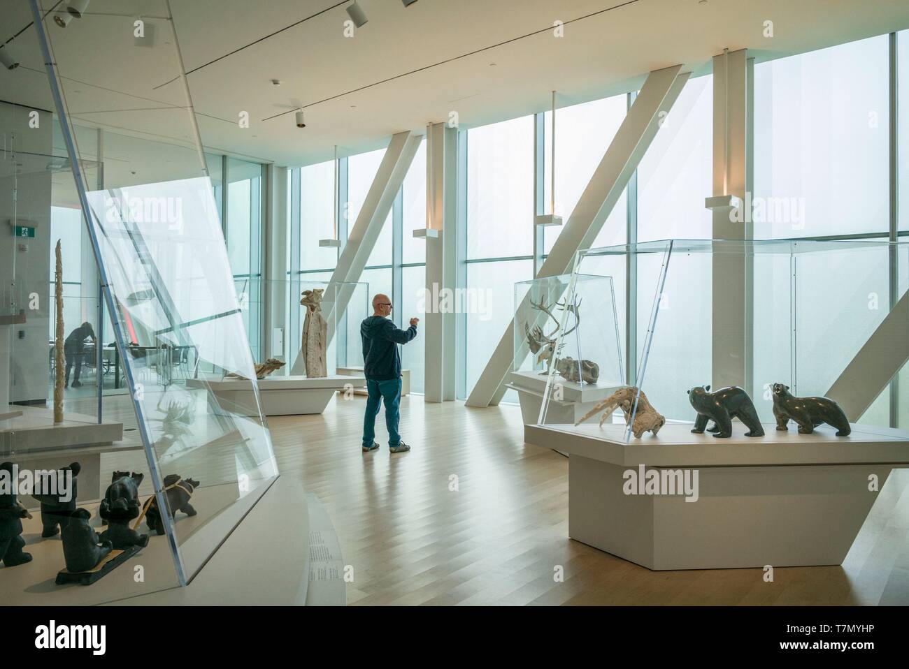 Canada, Québec, Québec, Musée National des Beaux-Arts du Québec, MNBAQ, pavillon Pierre-Lassonde, 2016, Galerie d'art inuit Banque D'Images