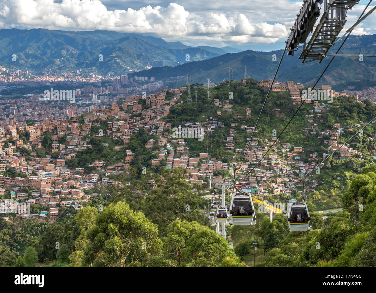 Medellin, Colombie, 10.11.2018. Une fois qu'un cartel de Medellin narco bastion a maintenant l'un des mondes la plupart des infrastructures modernes Banque D'Images