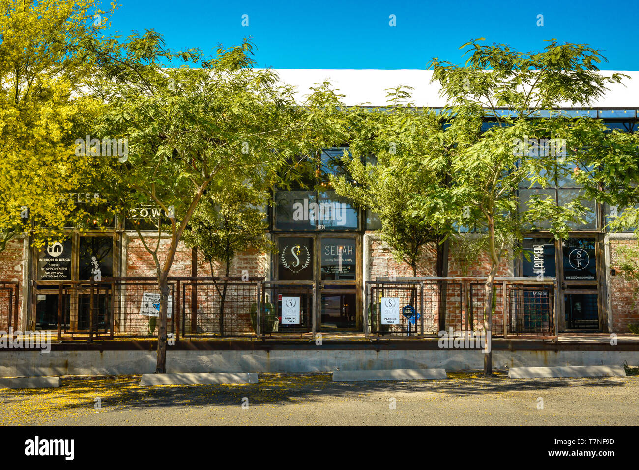 L'ancienne Star Building Restoration Project converti plusieurs entreprises en lofts chic industriel dans l'entrepôt historique Arts District, Tucson, AZ Banque D'Images