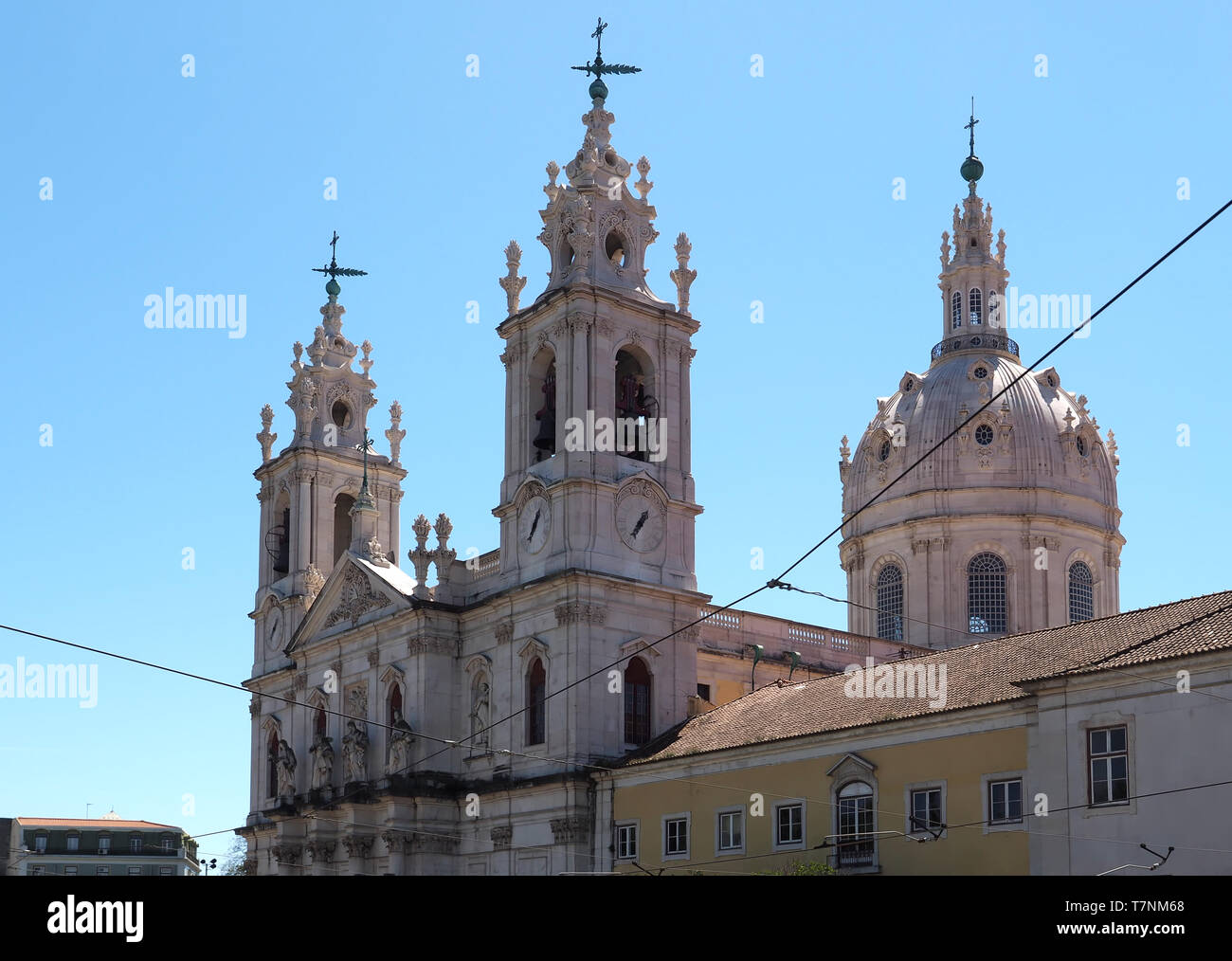 Church da Estrela à Lisbonne Banque D'Images