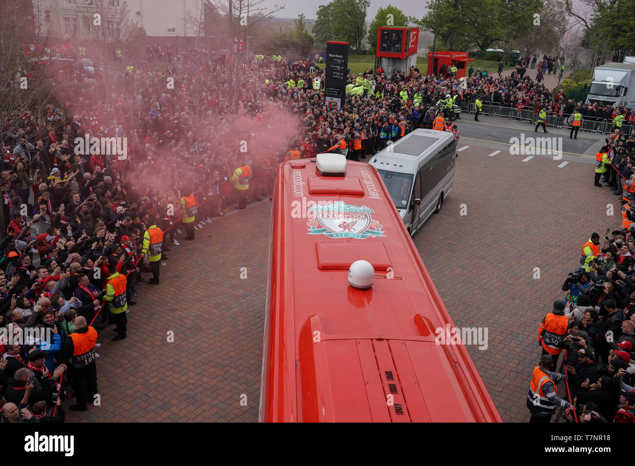 L'entraîneur de l'équipe du Liverpool FC arrive à Anfield 7 mail 2019 , le stade d'Anfield, Liverpool, Angleterre ; demi-finale de la Ligue des Champions, match retour, Liverpool FC vs FC Barcelone Crédit : Terry Donnelly/News Images Banque D'Images