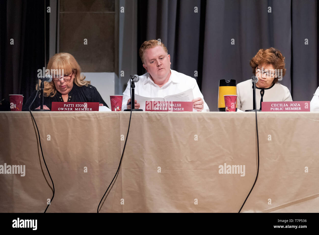 New York, États-Unis. 07Th Mai, 2019. Les locataires se sont ralliés à la NYC Louer Lignes directrices réunion du Conseil au cours de la Cooper Union à Manhattan. Les locataires, les militants et les organisateurs communautaires ont exigé plus d'augmentations de loyer pour les locataires à louer appartements-stabilisées. Crédit : La Société Holtermann-Gorden/Pacific Press/Alamy Live News Banque D'Images
