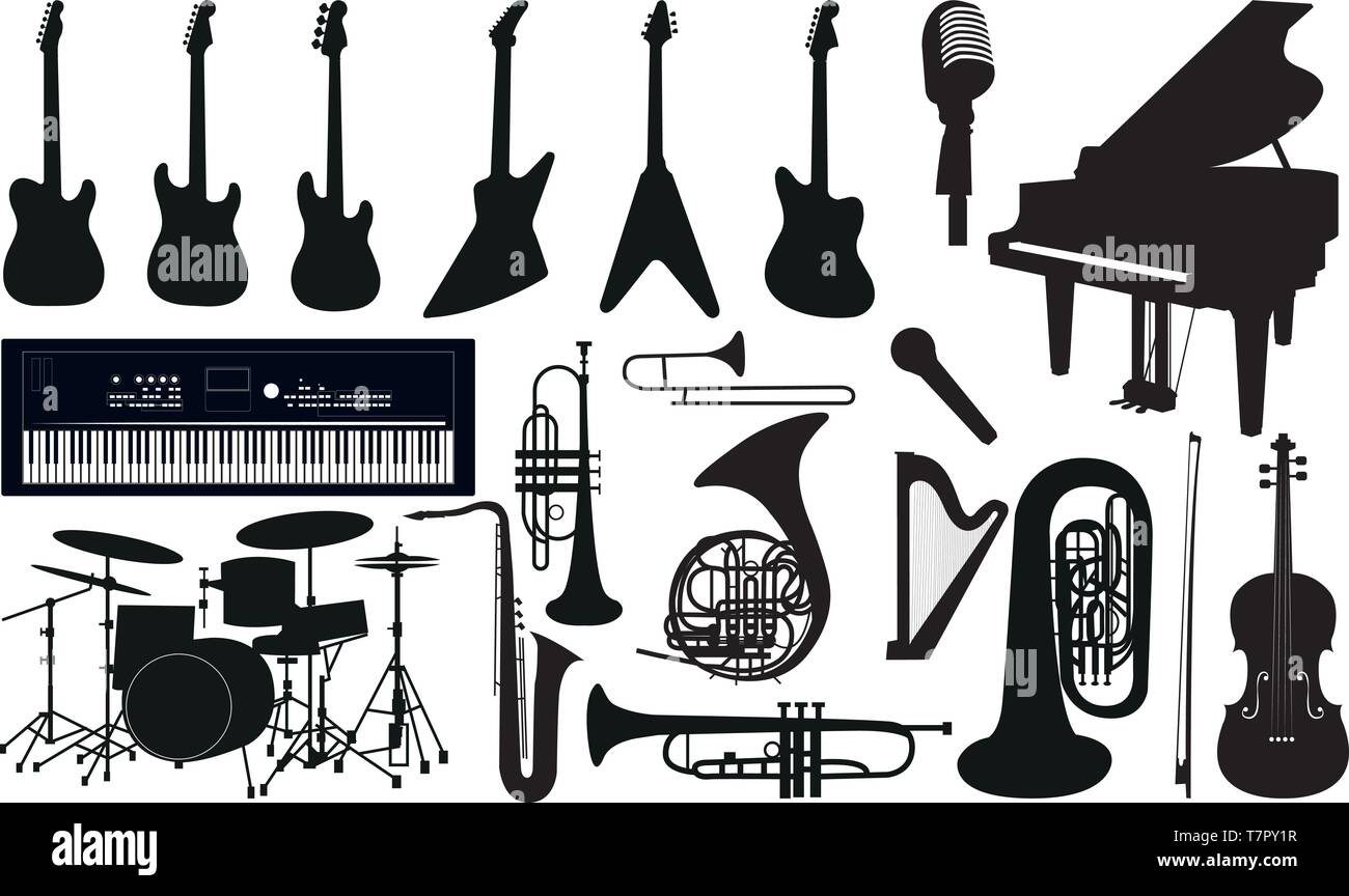 Instruments de musique vector set Illustration de Vecteur