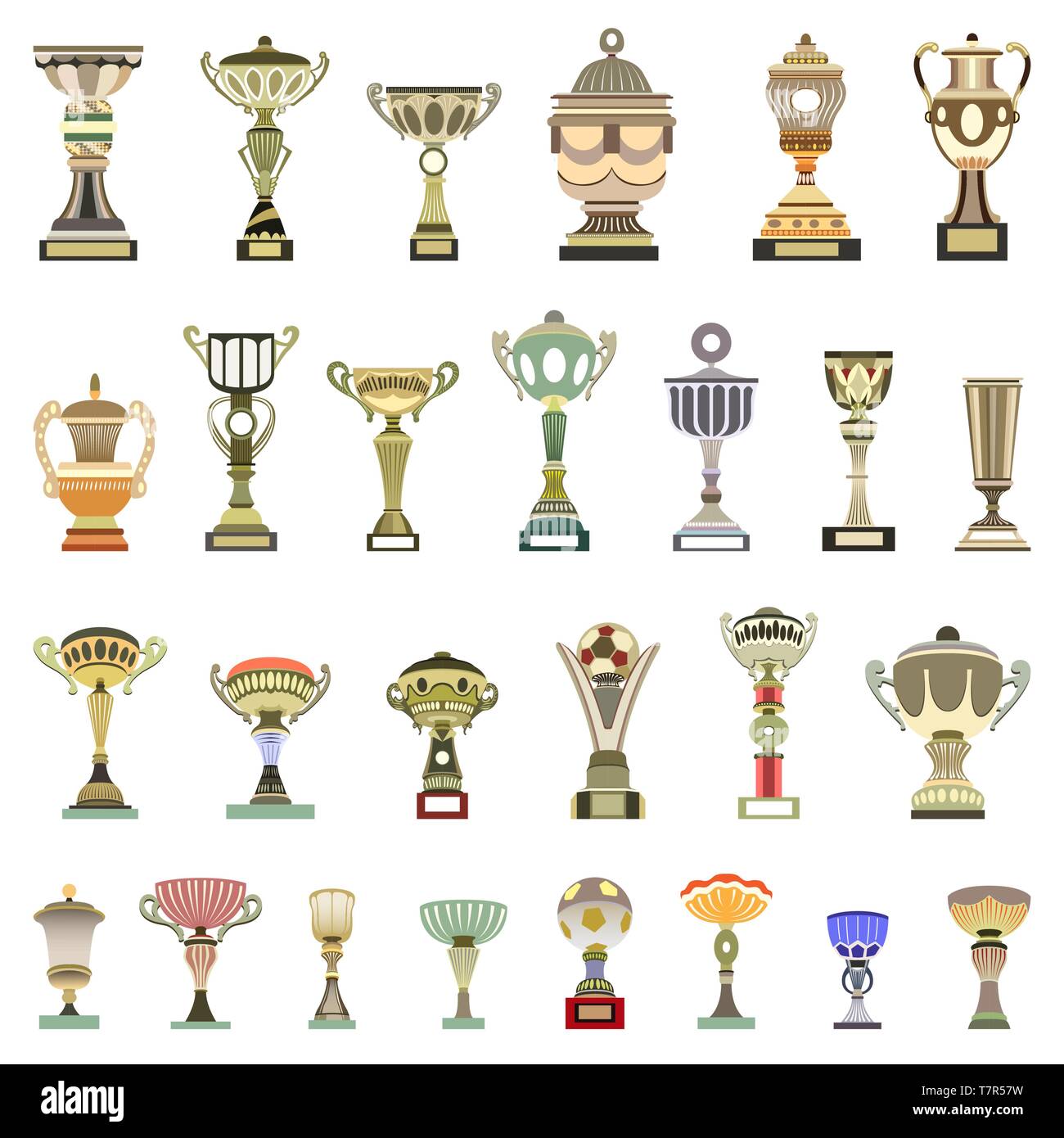 Trophée vectorielles tasses Illustration de Vecteur