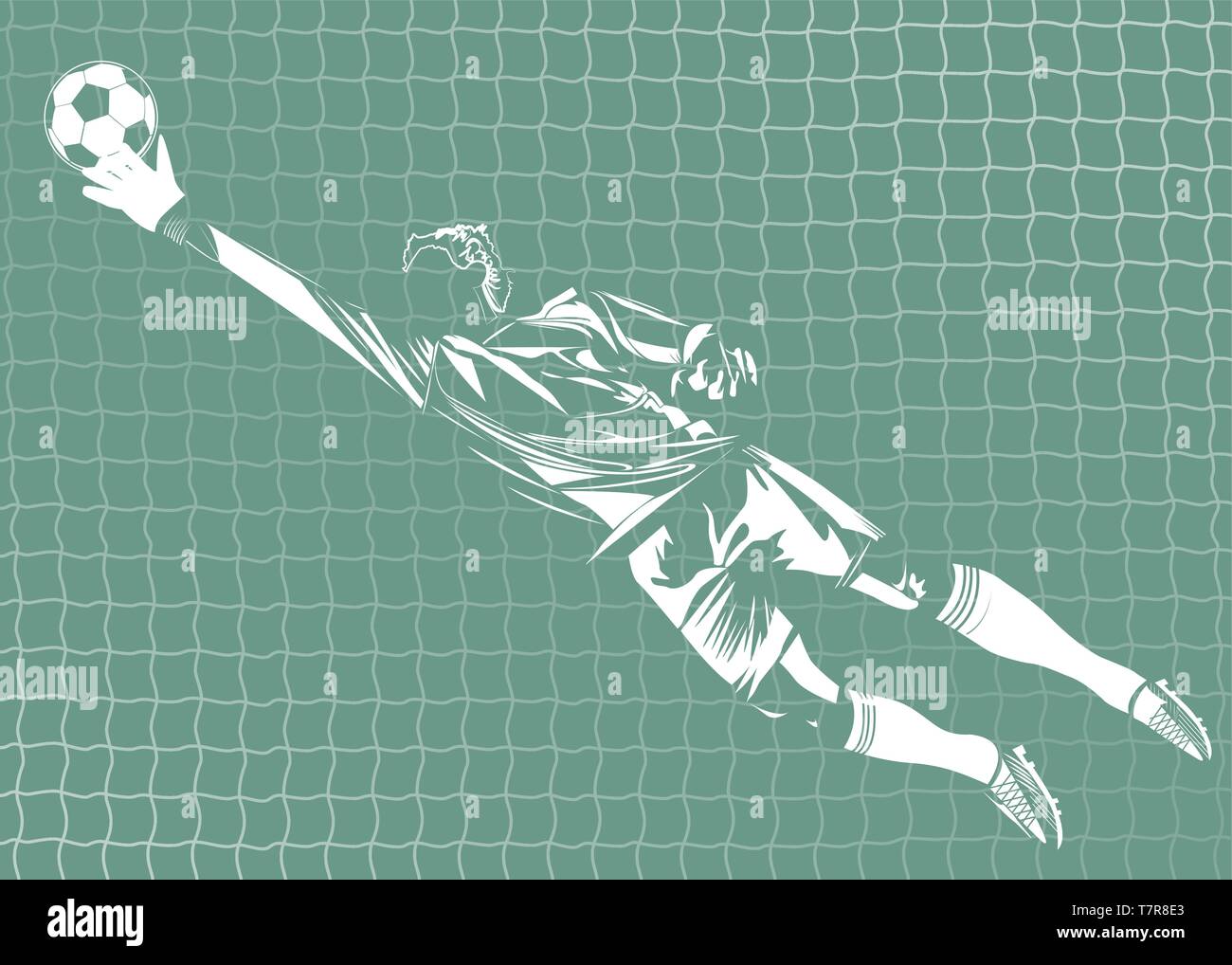 Gardien de but de football Banque d'images vectorielles - Alamy