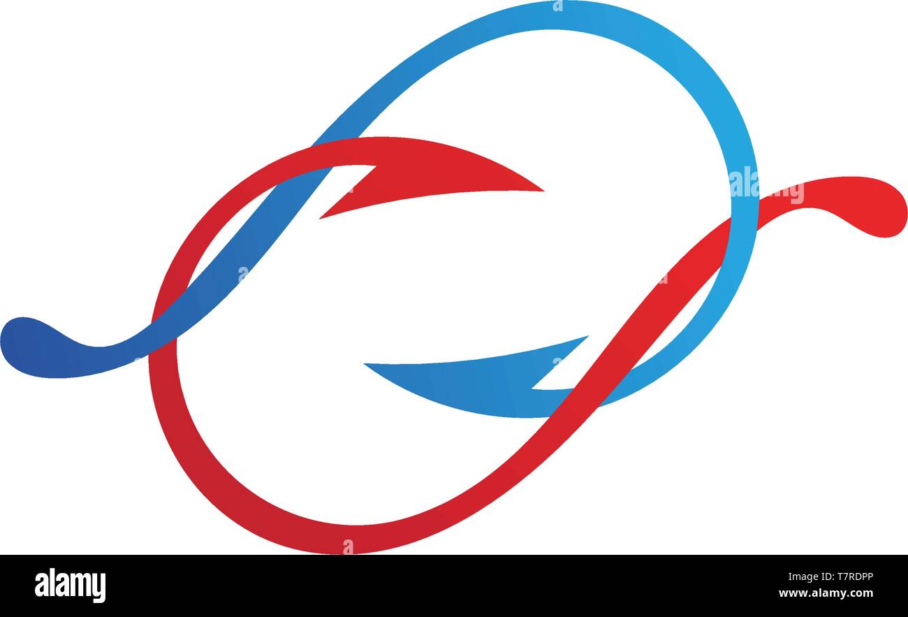 L'Infini crochet symbolique et le logo vector icône Illustration de Vecteur
