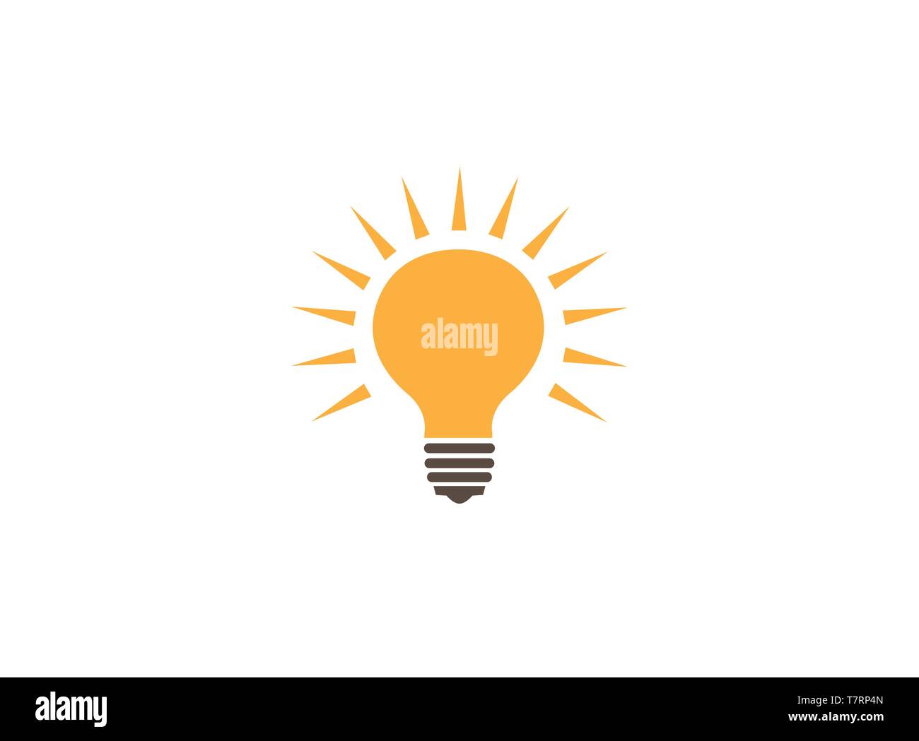 Lampe lumière shining Idée pour logo Illustration de Vecteur