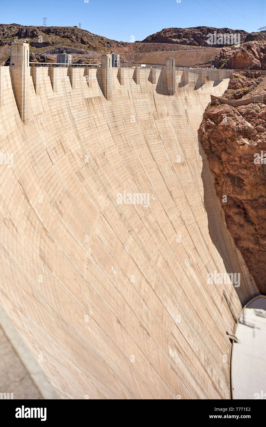 Boulder City Hoover Dam Black Canyon de la rivière Colorado, à la frontière entre les états américains du Nevada et l'Arizona Banque D'Images