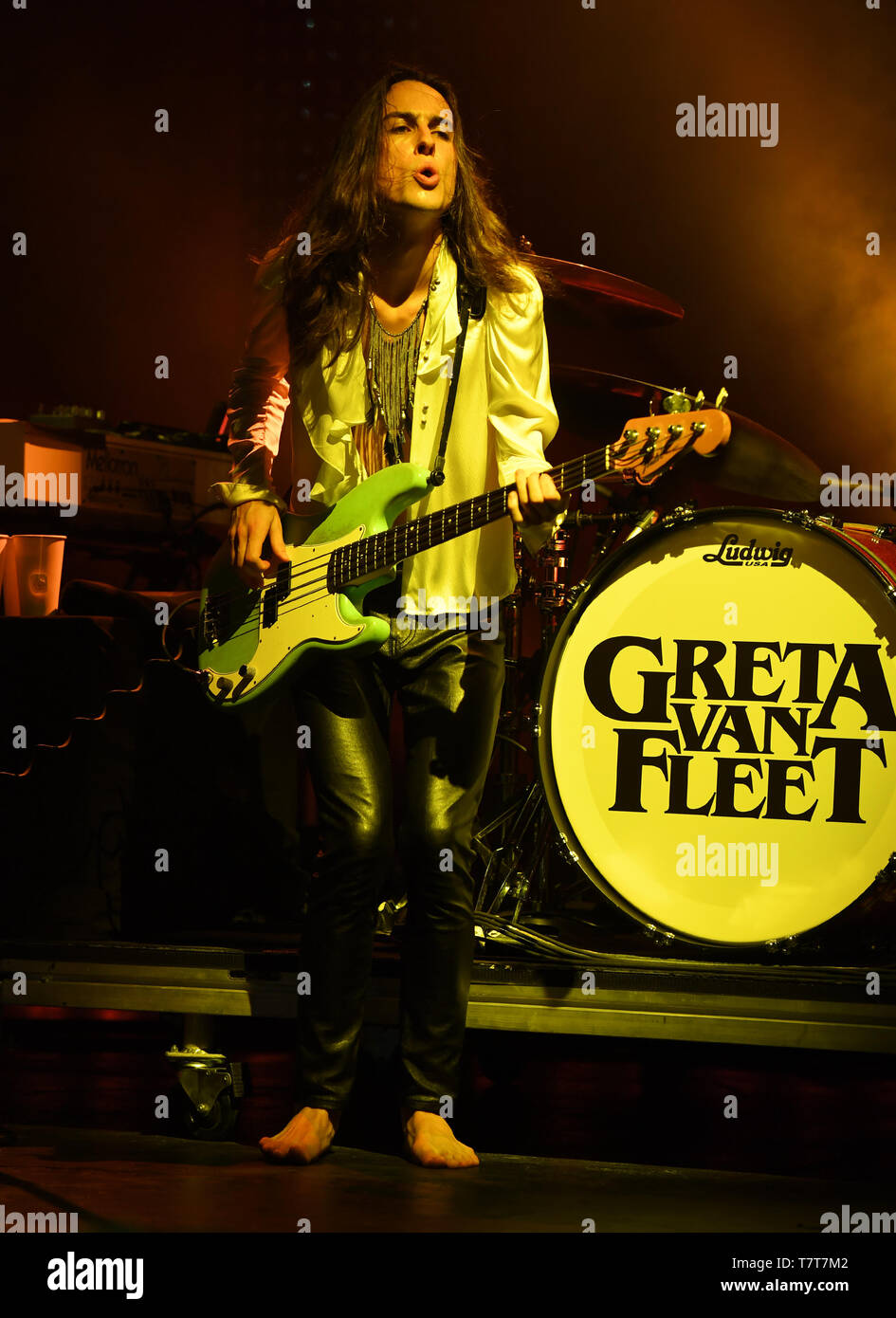 Miami en Floride, USA. 07Th Mai, 2019. Greta Van Fleet effectuer à Bayfront Park Amphitheater le 7 mai 2019 à Miami, en Floride. Credit : Mpi04/media/Alamy Punch Live News Banque D'Images