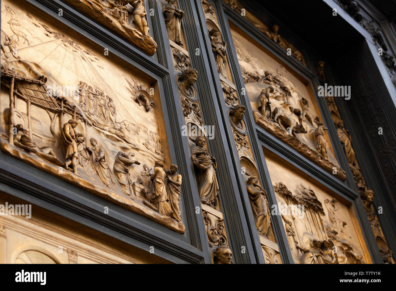 Les portes du paradis par Ghiberti, Florence Banque D'Images