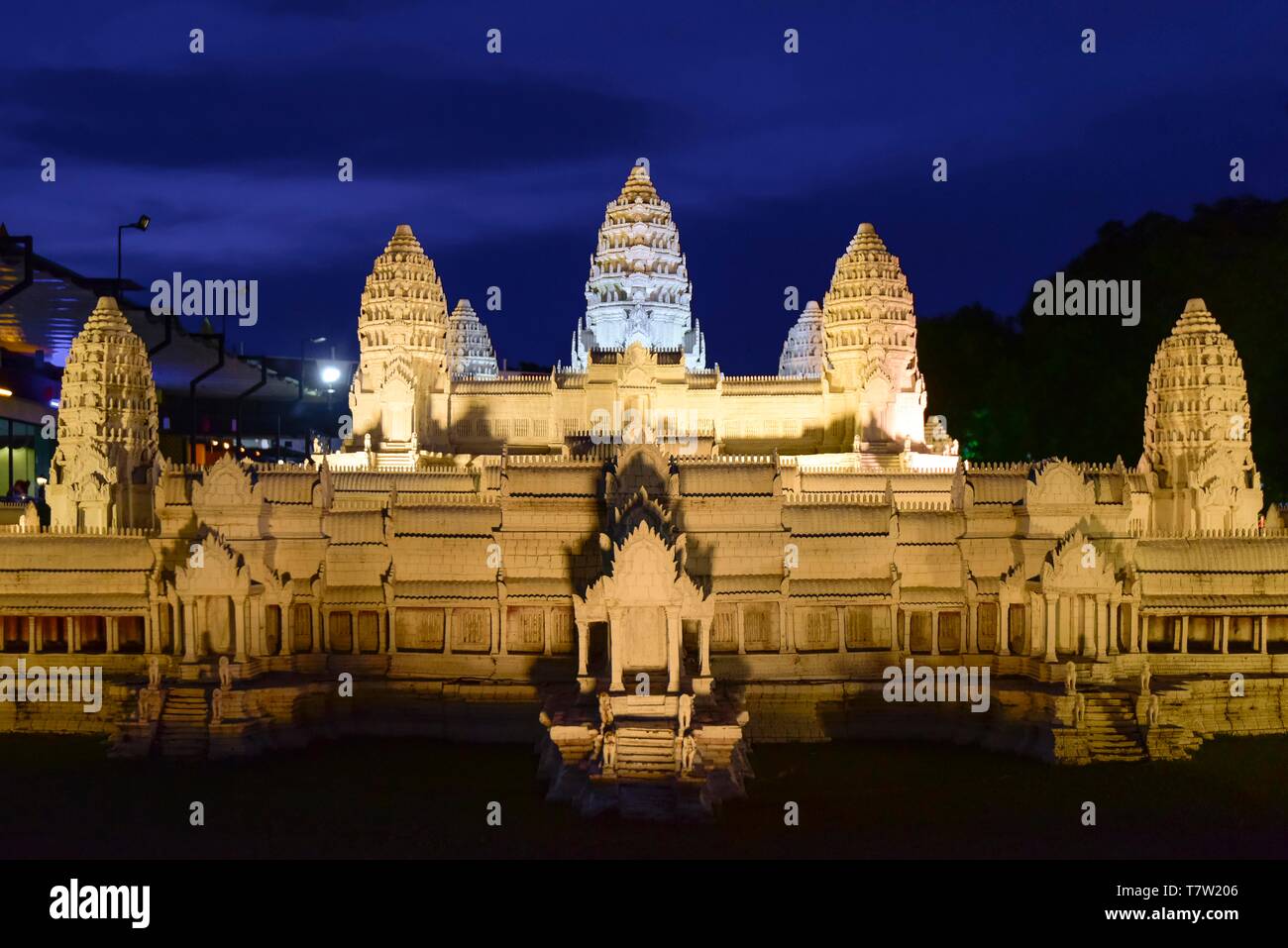 Angkor au Mini Siam, Pattaya, Thaïlande Banque D'Images