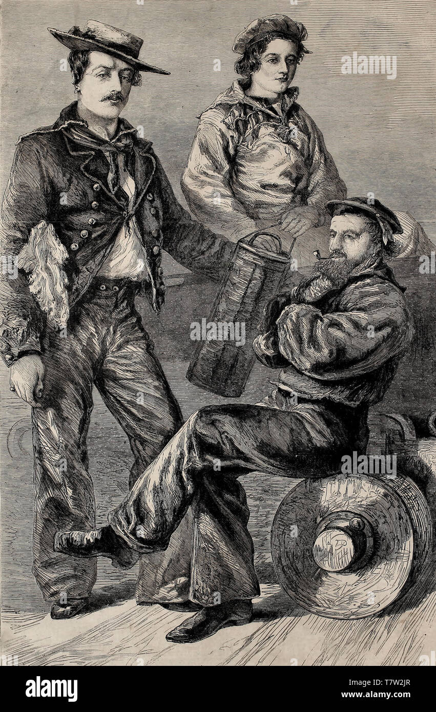 La guerre civile américaine, les marins 1864 Banque D'Images