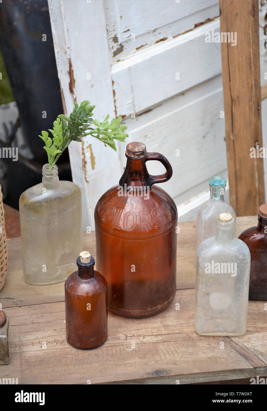 Bouteilles en verre à vendre à Paso Robles en Californie USA Amérique latine Banque D'Images