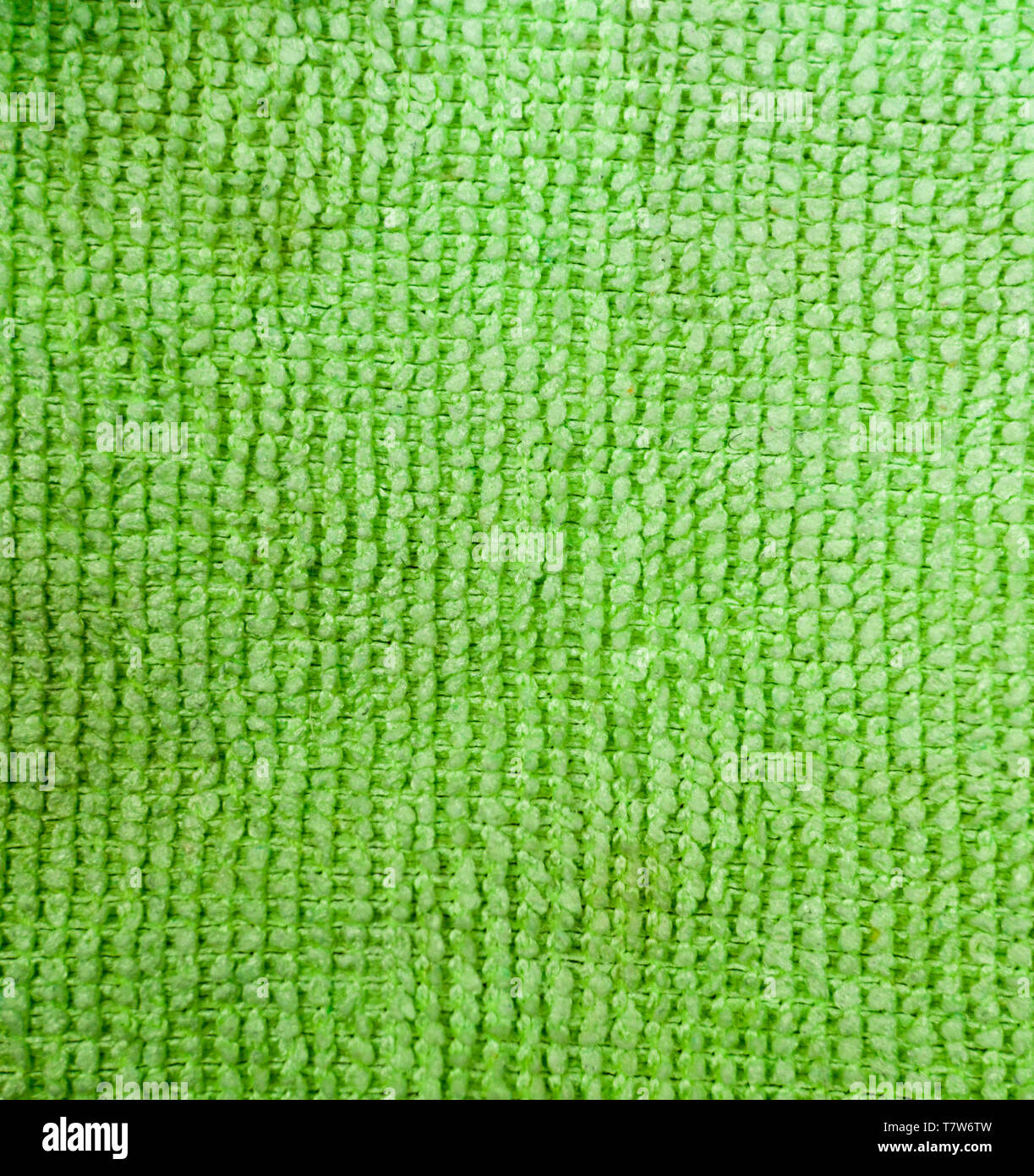 Serviette en tissu vert, la texture de fond. Banque D'Images