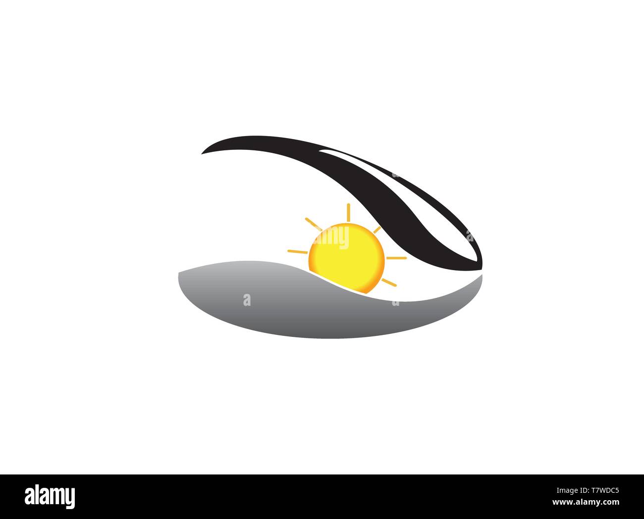 Perle lumineuse à l'intérieur de la coquille pour logo design Illustration de Vecteur