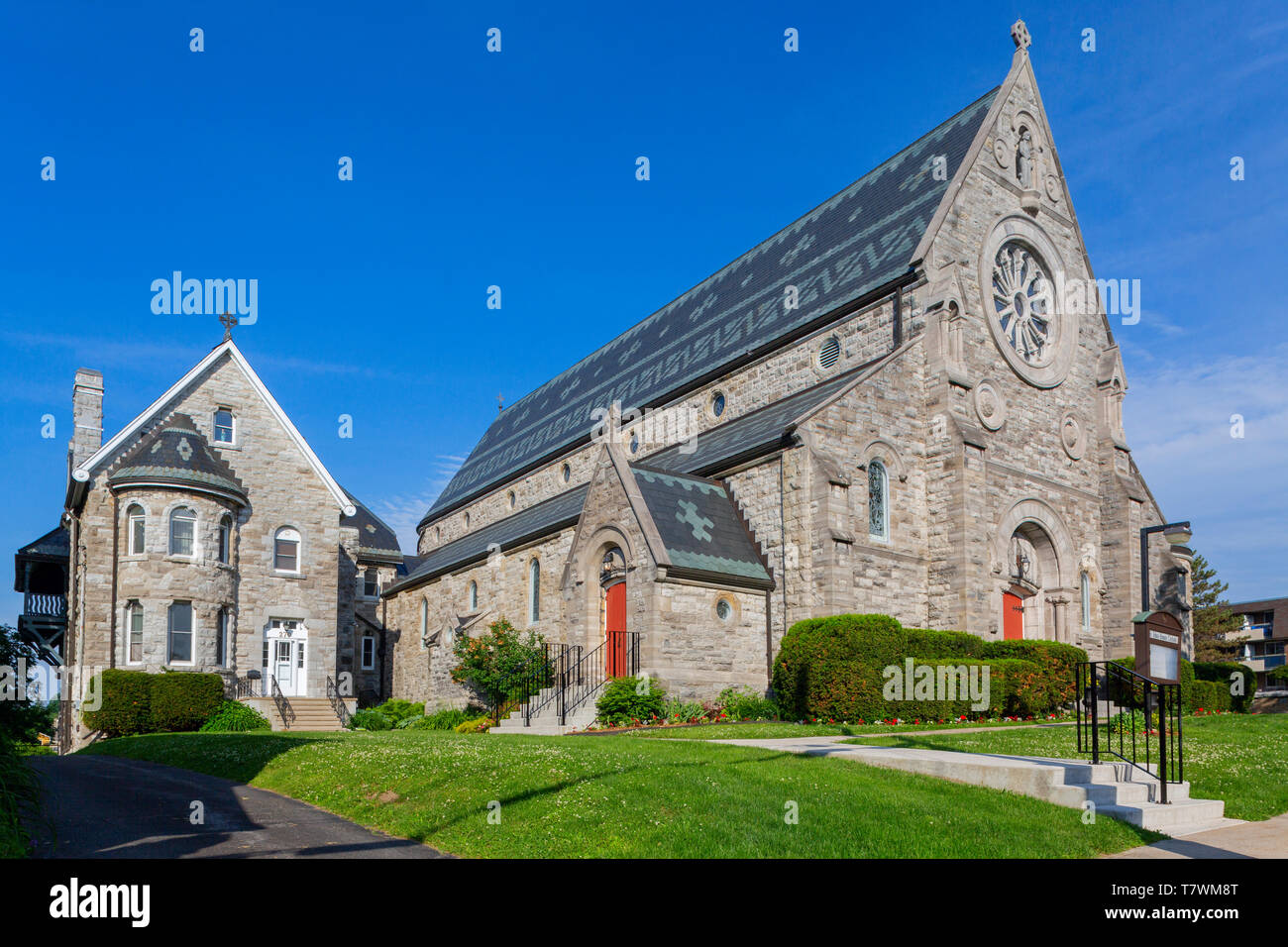 Canada, Province de l'Ontario, Gananoque, St. John's Roman Catholic Church Banque D'Images