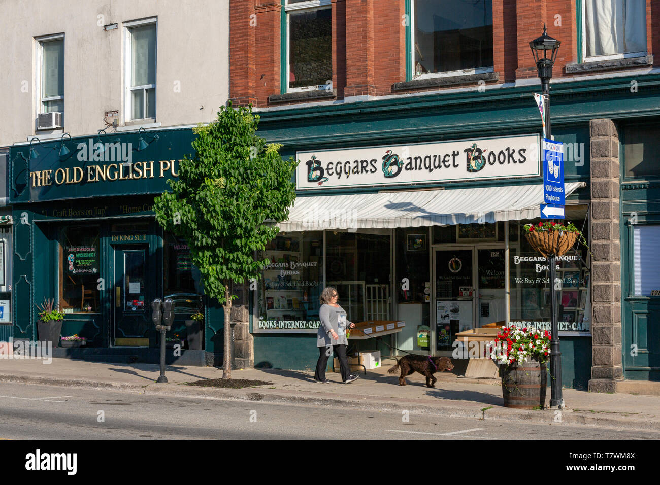 Canada, Province de l'Ontario, Gananoque, King Street, la principale rue commerçante de la ville, librairie Banque D'Images
